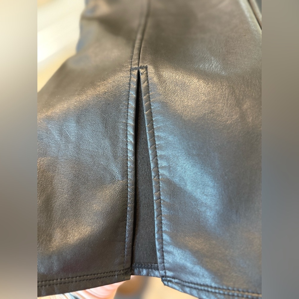Abercrombie Kids Faux Leather Black Pants - Picture 3 of 5
